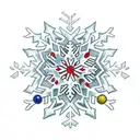 snowflake tattoo design idea