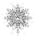 snowflake tattoo design idea