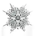 snowflake tattoo design idea