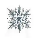 snowflake tattoo design idea