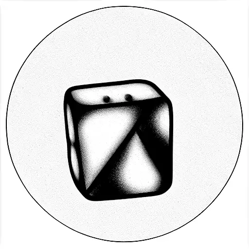 Dice with animal that let it fall fown tattoo design idea