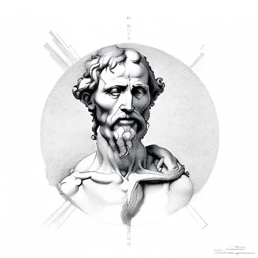 Michelangelo creation of adam  tattoo design idea