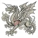 welsh dragon tattoo design idea