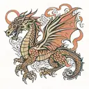 welsh dragon tattoo design idea