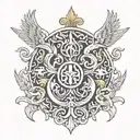 Georgian symbols tattoo design idea