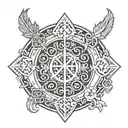 Georgian symbols tattoo design idea