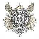 Georgian symbols tattoo design idea