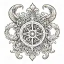 Georgian symbols tattoo design idea