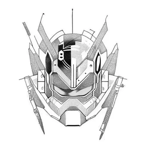 Cyborg Ninja tattoo design idea