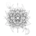 lotus flower mandala tattoo design idea