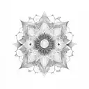 lotus flower mandala tattoo design idea