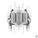 accordion  tattoo design idea