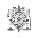 accordion  tattoo design idea