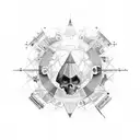 gavião peregrino, desenhos geométricos, 1986.  tattoo design idea