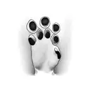 dog paw tattoo design idea