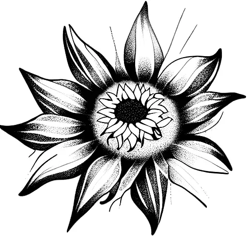 Sunflower post Malone song tattoo design idea