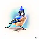 bluejay bird freedom tattoo design idea