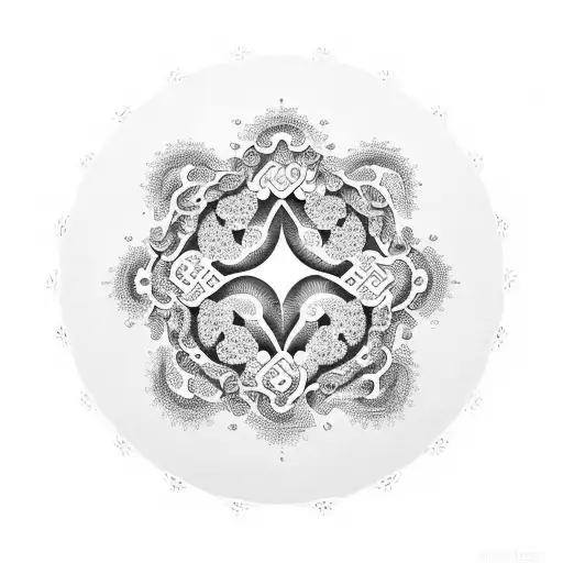 A beautifully intricate design of the Chinese characters for 'Tang Tiong Sing & Ling Boey Hong' in a circular pattern, representing your love and respect for your missed parents. tattoo design idea