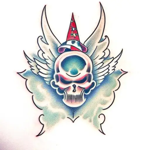 angel and evil tattoo design idea