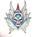 angel and evil tattoo design idea