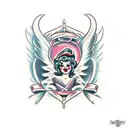 angel and evil tattoo design idea
