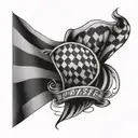 checkered flag tattoo design idea