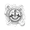 melting smiley face tattoo design idea