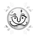 melting smiley face tattoo design idea