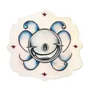 melting smiley face tattoo design idea