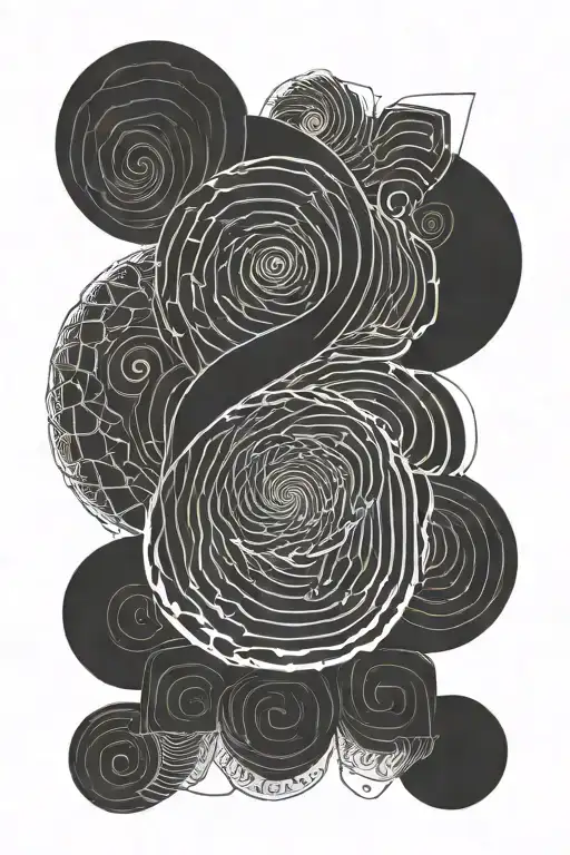 fibonacci sequence spiral tattoo design idea