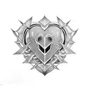 Dagger through heart tattoo design idea