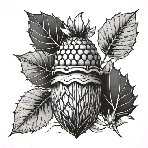 acorn  tattoo design idea