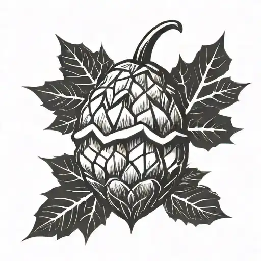acorn mascot tattoo design idea
