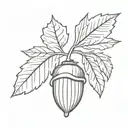 acorn   tattoo design idea