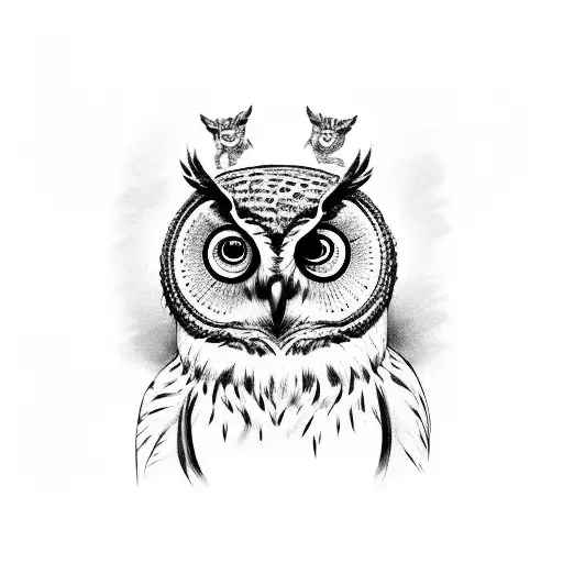 Owl with the word "Rivera" tattoo design idea
