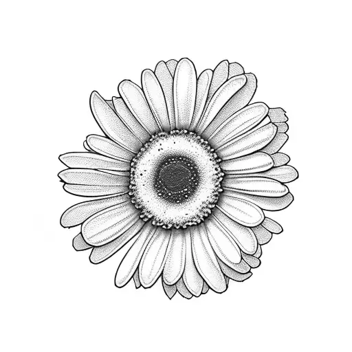 A delicate daisy and sweetpea flower intertwined, symbolizing the strength and motivation of a flight attendant. tattoo design idea