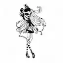 two monster high girls tattoo design idea