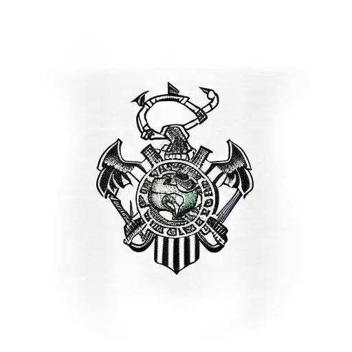 USMC eagle globe anchor bulldog wolfpack loyalty tattoo design idea