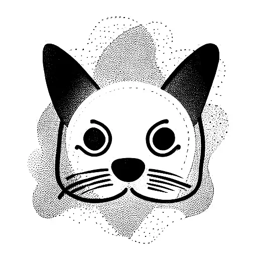 a single line tattoo of a curled dog tail tattoo design idea