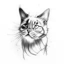 a single connected line tattoo of a curled dog tail tattoo design idea