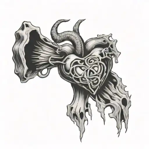 don't give a fuck if my heart stops beating tattoo design idea