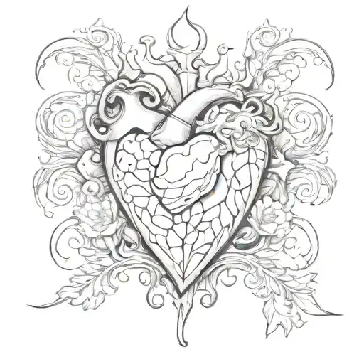don't give a fuck if my heart stops beating tattoo design idea