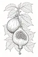 fig fruit tattoo design idea