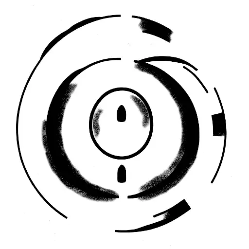 tattoo of a keyhole with a small child peaking out from inside  tattoo design idea