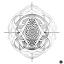 half arm sleeve Fibonacci and Metatron sequence tattoo design idea