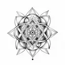  half arm sleeve Fibonacci and Metatron sequence tattoo design idea