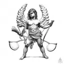 Greek god Cupidon tattoo design idea