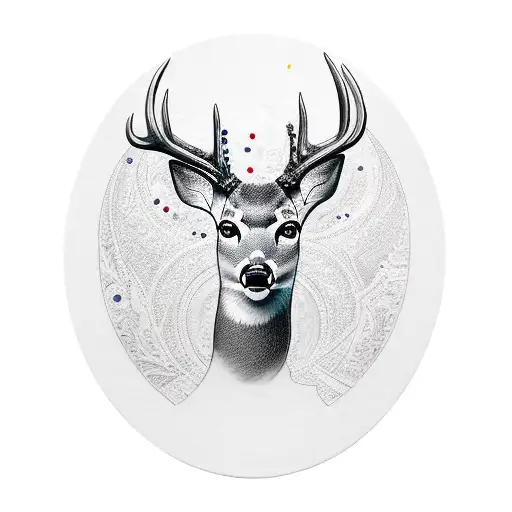 deer mystic  tattoo design idea