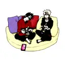 Naruto with sasuke playing on playstation tattoo design idea
