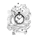 time 0 tattoo design idea